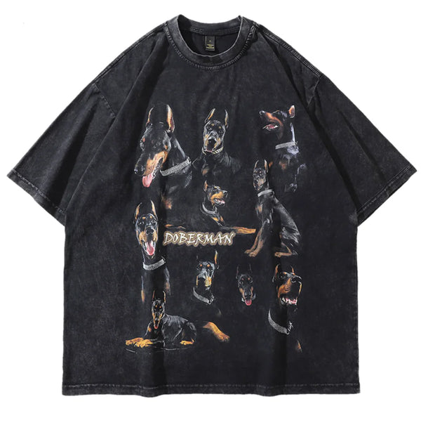 Doberman Distressed Fashion Tee