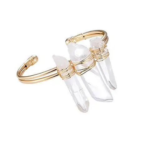 GLIMMER Gold-Wrapped Crystal Cuff