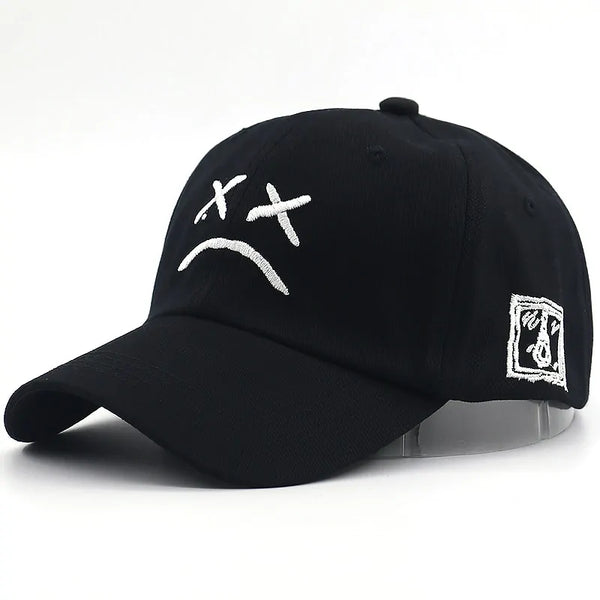 Frown Icon Snapback: Adjustable Cotton Hat