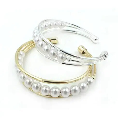 Regal Pearls Cuff Bracelet