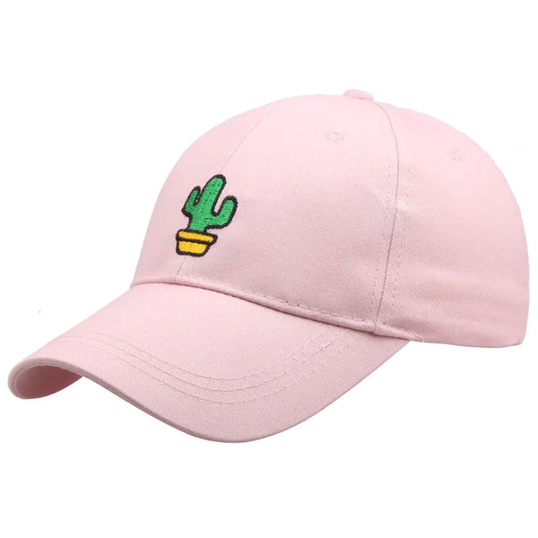 Cactus Embroidery Autumn Cap